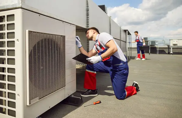 HVAC Technician Working